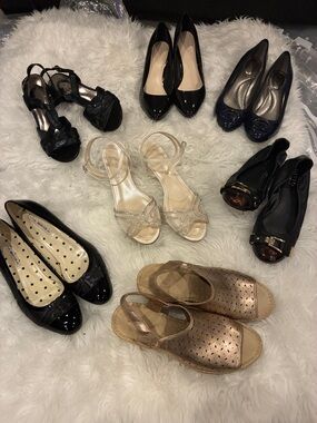 Bundle of 7 pairs of shoes, all in very good condition. Cole Han, Nina….